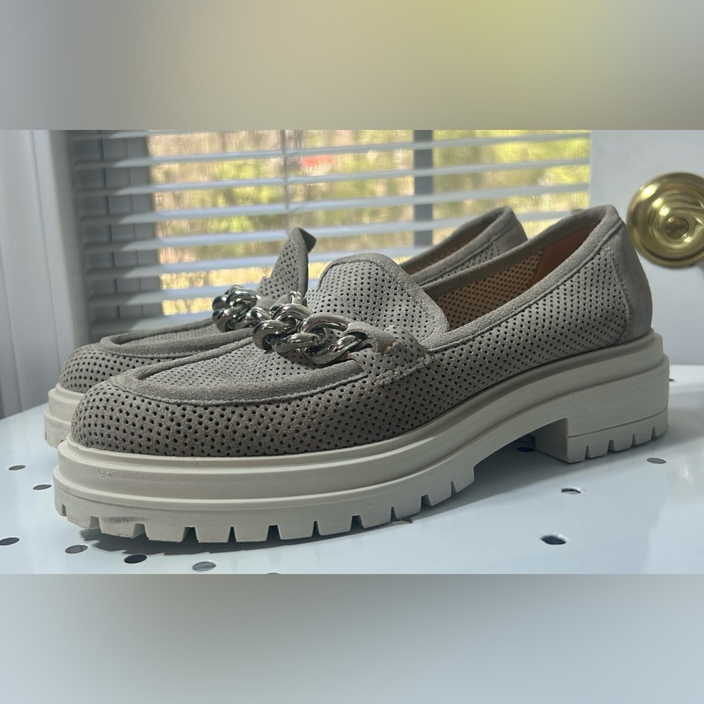 Napoleoni Italy Chunky Lug Sole Women’s s40 Grey/white